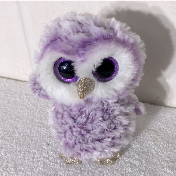 5/$25 Ty TySilk Moonlight Purple Fuzzy Owl Plush Stuffed Animal - Picture 12 of 12